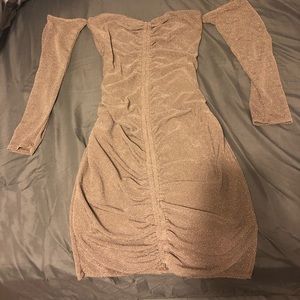 Skin tight off shoulder dress